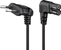 Goobay GB 73019 - Netzkabel Eurostecker gew 2 m schw C7 gew - Cable - Current/Power Supply