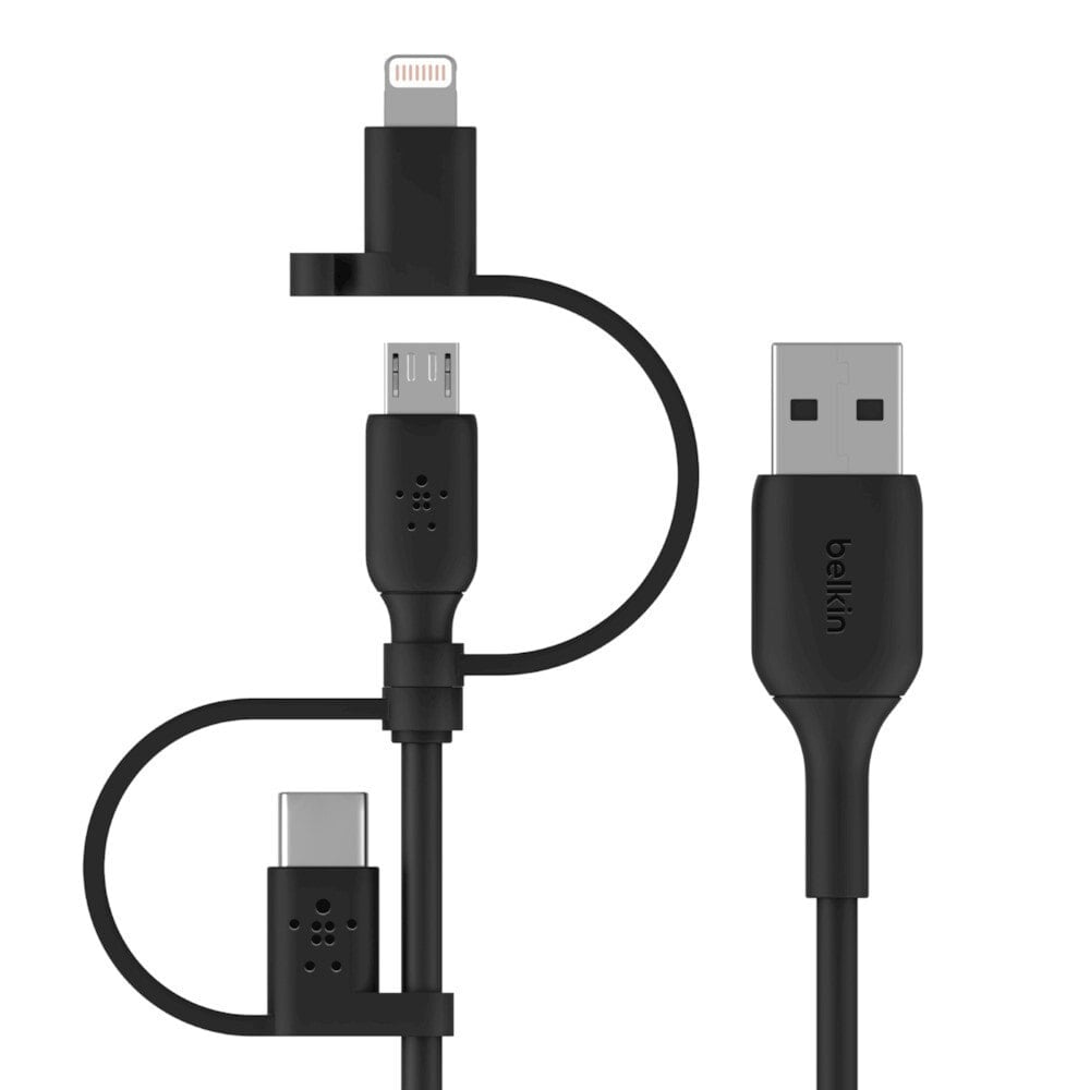 Belkin BOOST CHARGE Universal-Kabel USB кабель 1 m USB A USB C/Micro-USB B/Lightning Черный CAC001BT1MBK