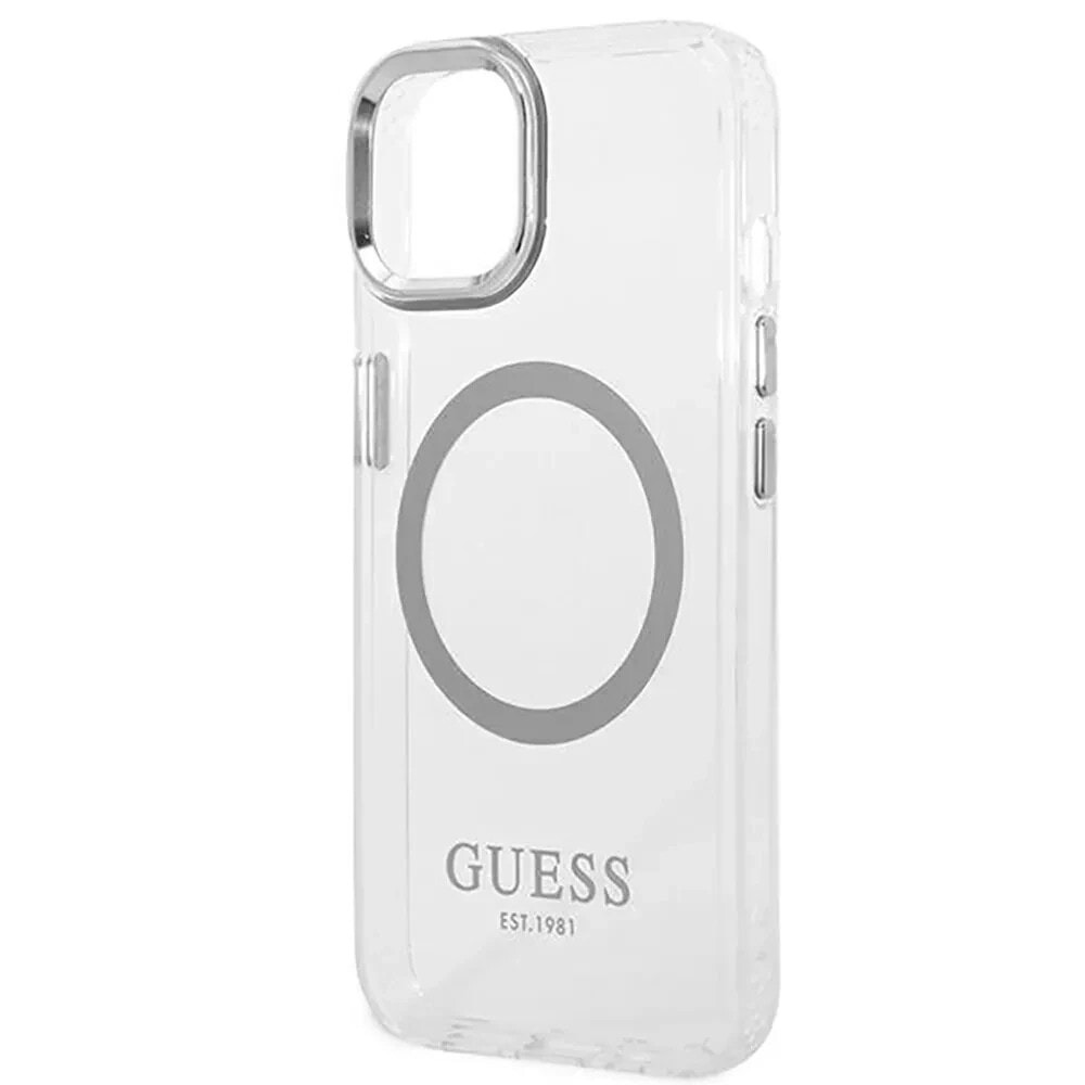 GUESS Guhmp14Shtrms iPhone 14.15.13 6.1 Srebrny Outline phone case