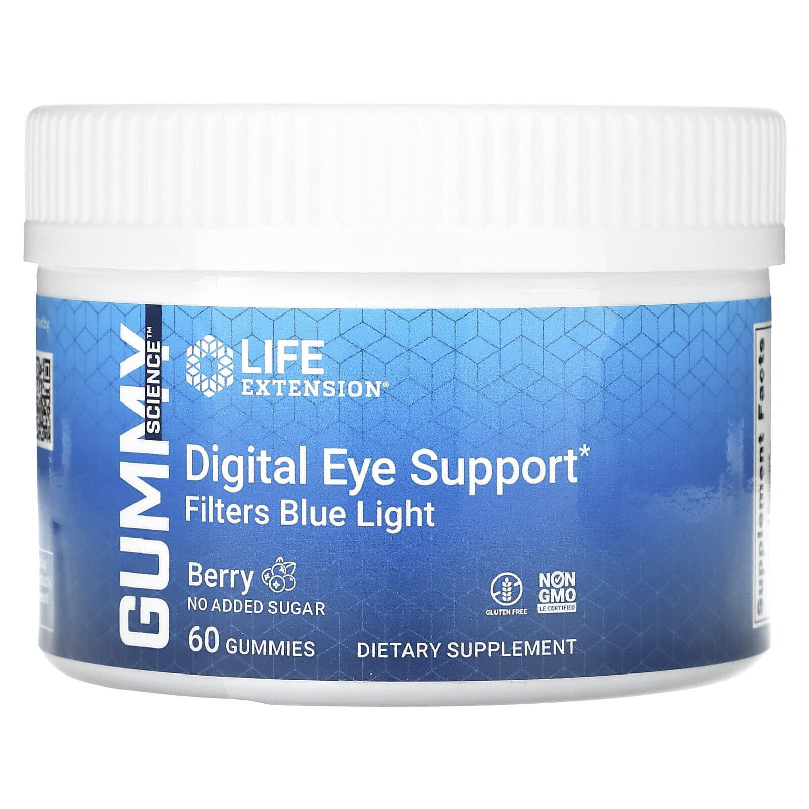Лайф Экстэншн, Digital Eye Support, средство для фильтрации синего света, ягодный вкус, 60 жевательных таблеток