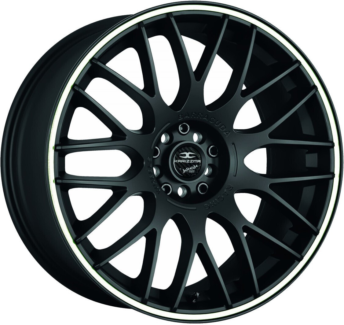 Колесный диск литой Barracuda Karizzma mattblack PureSports / Color Trim weiss 8x18 ET40 - LK5/108 ML73.1