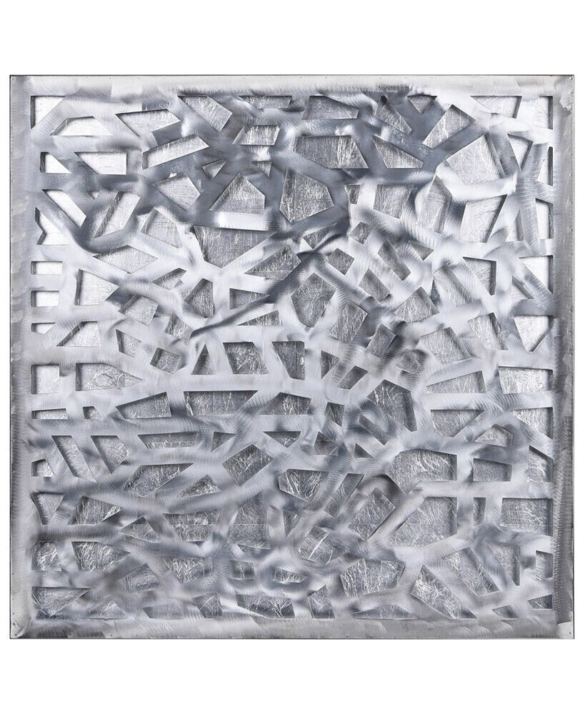 Enigma Polished Steel Leaf 3D Abstract Metal Wall Art, 32