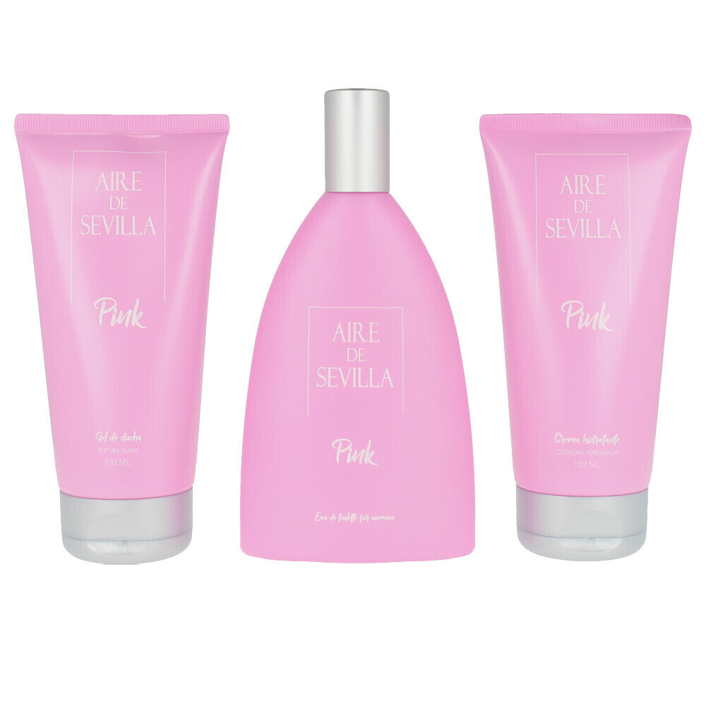 Aire de Sevilla Pink Set Набор: Туалетная вода 150 мл + Гель для душа 150 мл + Лосьон для тела 150 мл