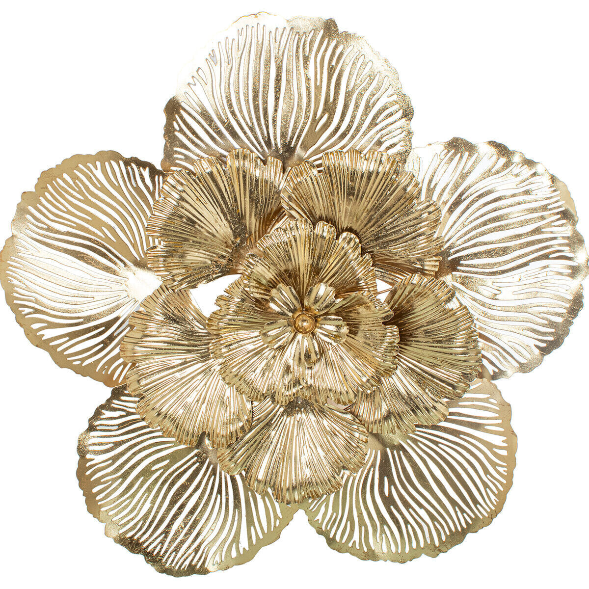 Wall Decoration Alexandra House Living Golden Metal Flower 69 x 69 x 7,5 cm