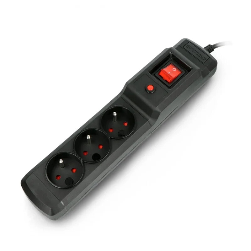 Power strip with protection Armac Multi M3 black - 3 sockets - 1,5m