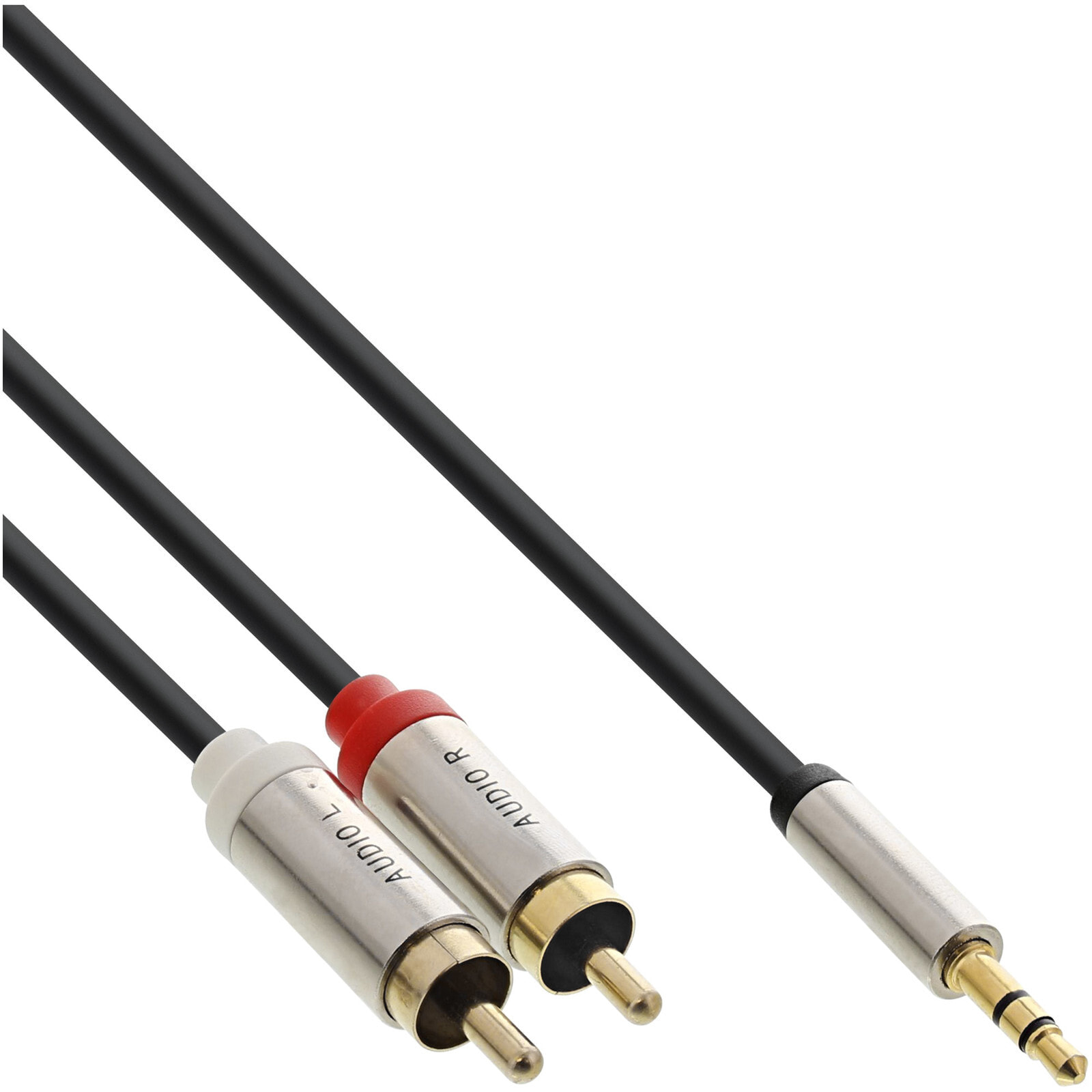 InLine 1.0m 3.5mm - 3.5mm аудио кабель 1 m 3,5 мм 2 x RCA Черный 99241