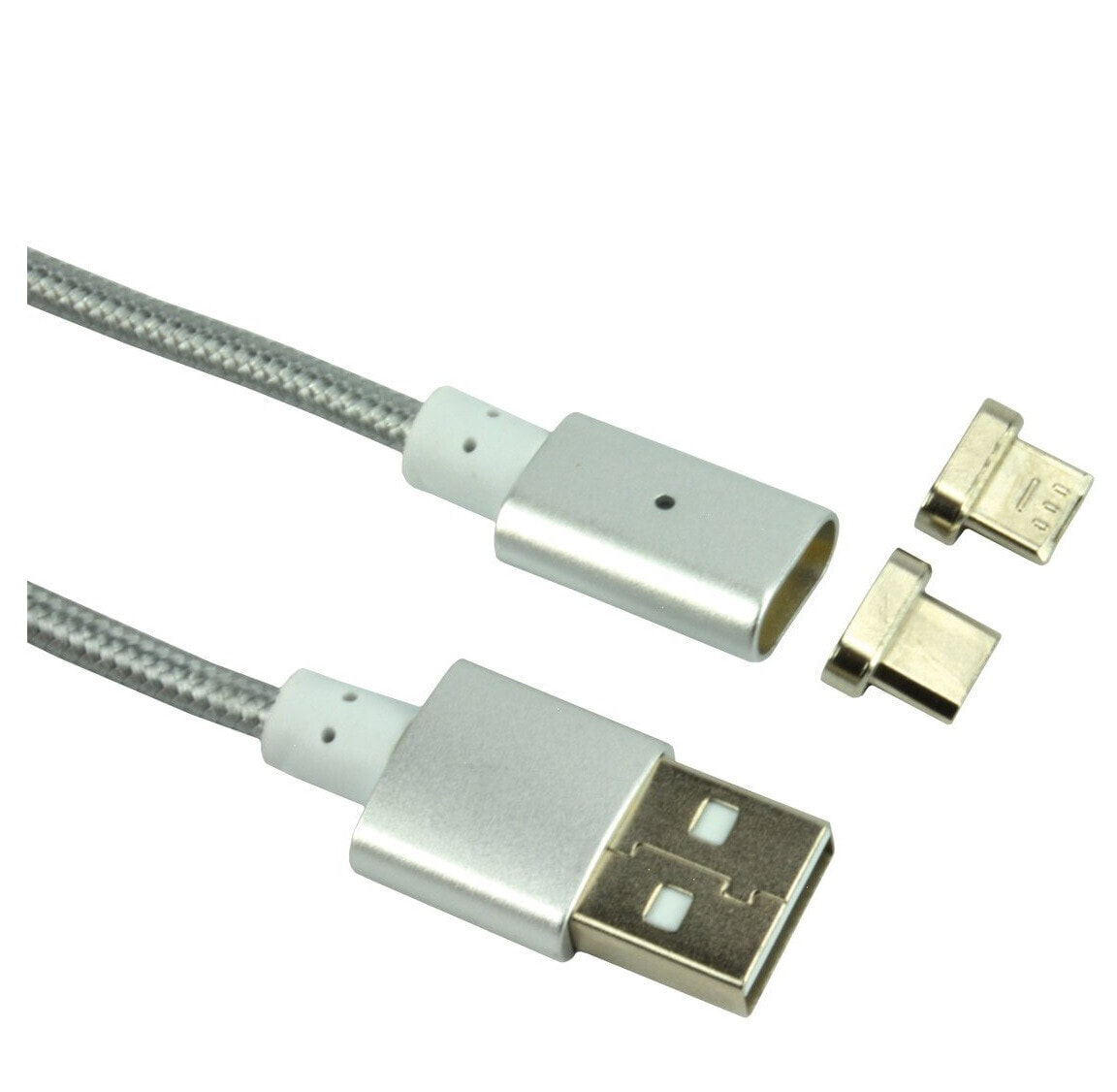 MCL MC922AHB/2A-1M - 1 m - USB A - Micro-USB B - USB 2.0 - Male/Male - Silver