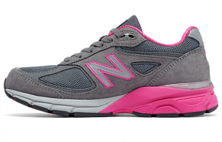 New Balance NB 990 V4 复古 美产 低帮 跑步鞋 女款 灰紫粉 / Кроссовки New Balance NB 990 V4 W990GP4