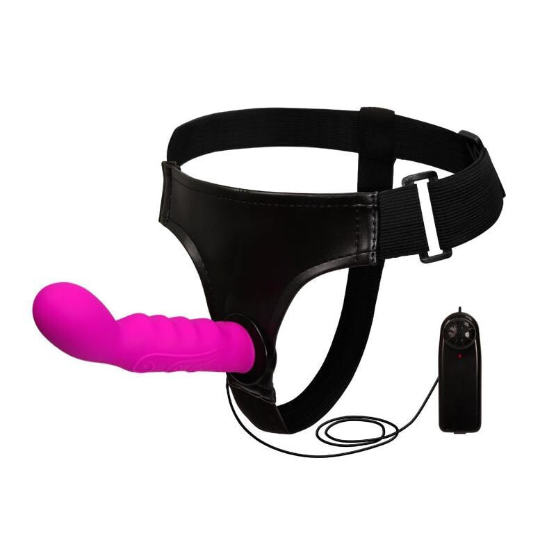 Страпон BAILE Strap-on with Dildo Purple 15.5 cm