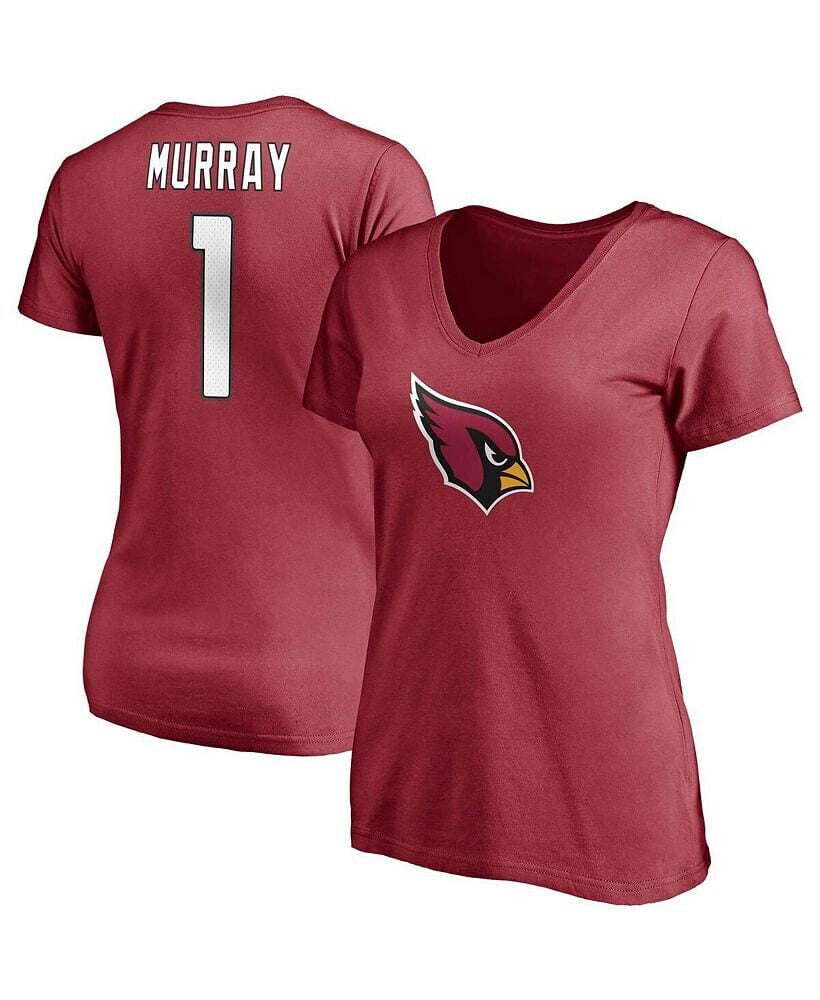 Fanatics women's Branded Kyler Murray Cardinal Arizona Cardinals Player Icon Name and Number V-Neck T-shirt
