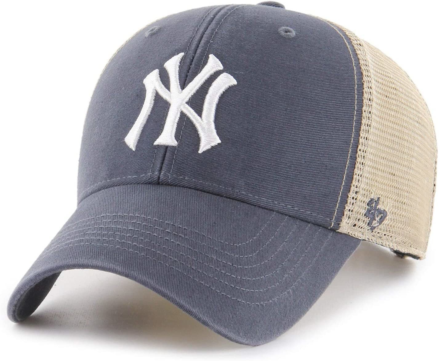 Мужская бейсболка синяя бейсбольная с логотипом 47 Brand Trucker Cap - Flagship New York Yankees Vintage