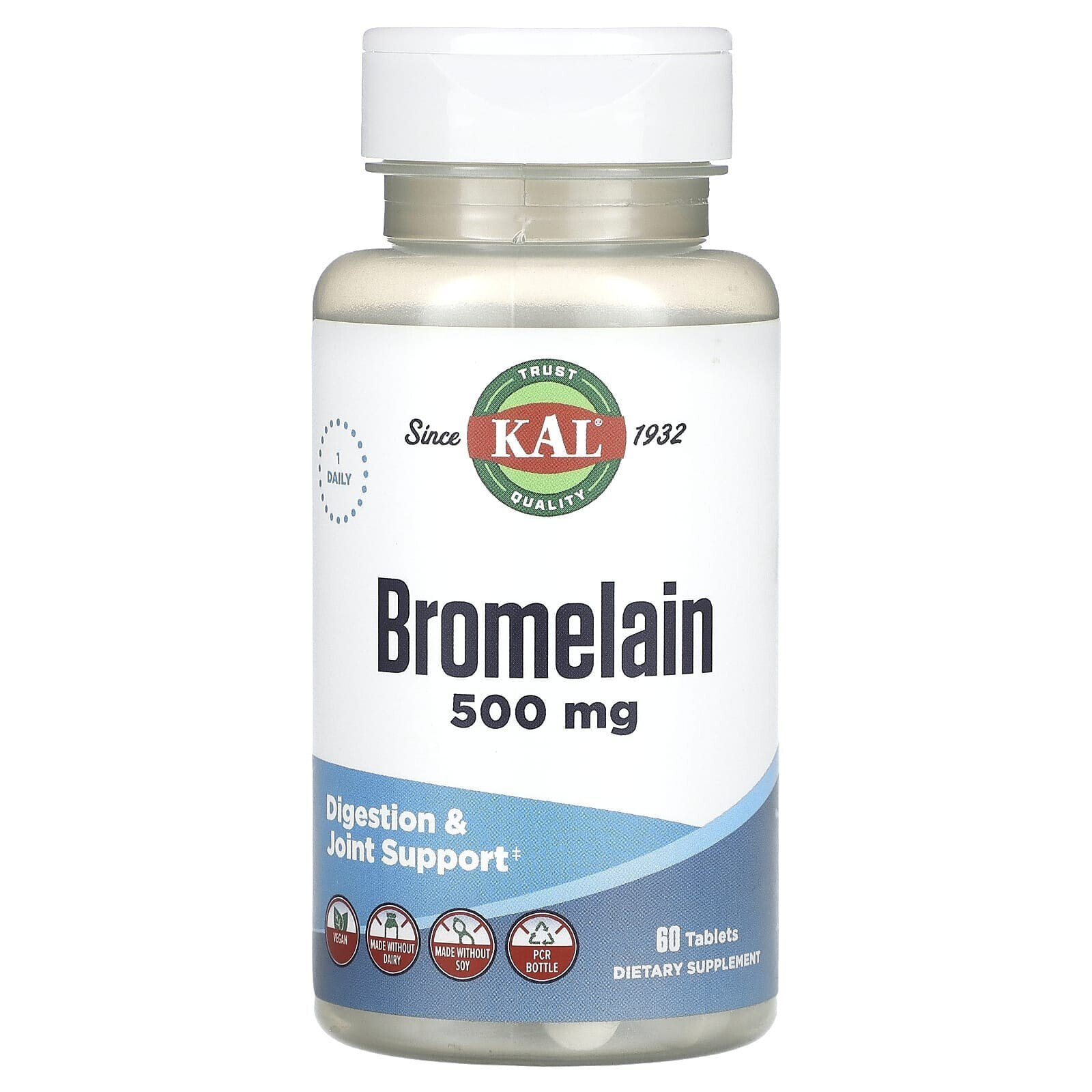 KAL, Бромелаин, 500 мг, 90 таблеток