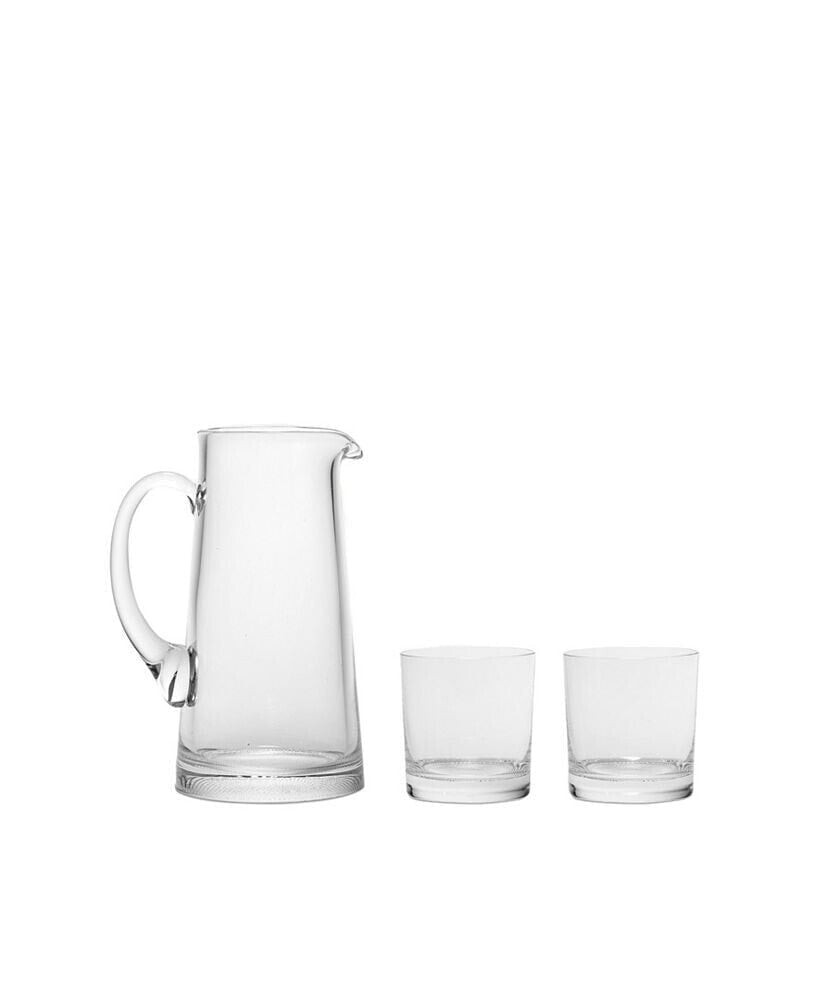 Kosta Boda limelight Crystal 3 Piece Gift Set with Pitcher and 2 DOF Glasses