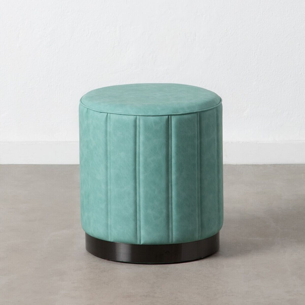 Pouffe Blue Synthetic Leather 38 x 38 x 42 cm DMF