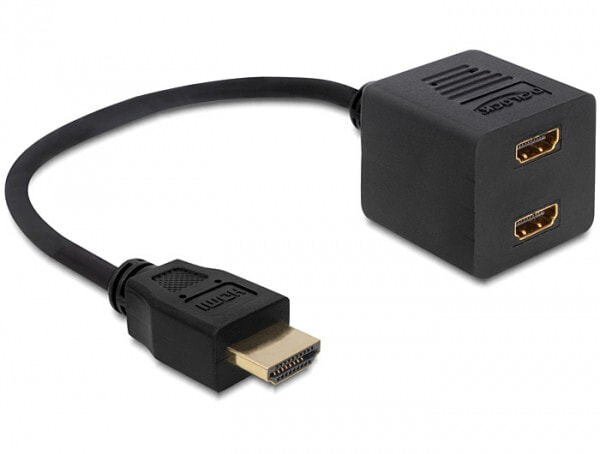 DeLOCK 65226 кабельный разъем/переходник HDMI 2 x HDMI Черный