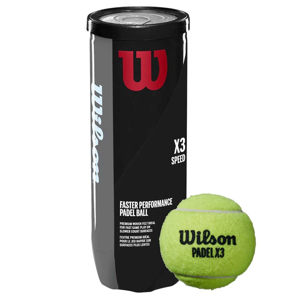 WILSON X3 Speed Padel Balls Wilson Размер: 3 Balls купить от 1288 рублей в  интернет-магазине ShopoTam, мячи для большого тенниса Wilson