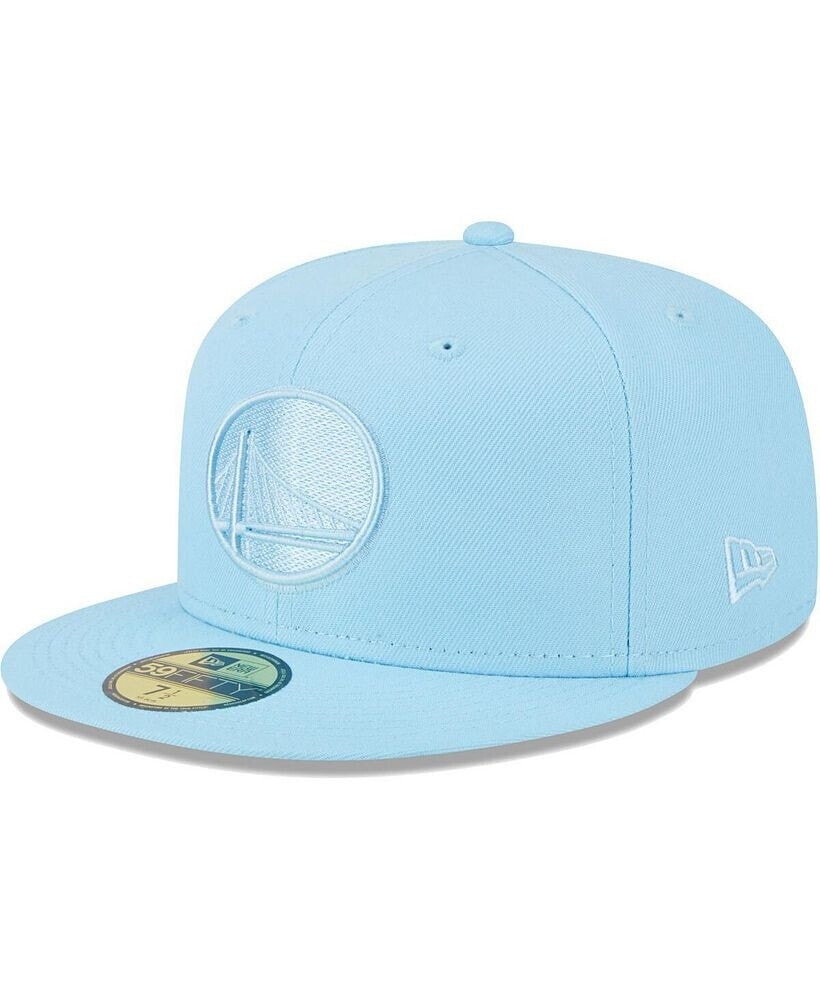 New Era men's Powder Blue Golden State Warriors Spring Color Pack 59FIFTY Fitted Hat