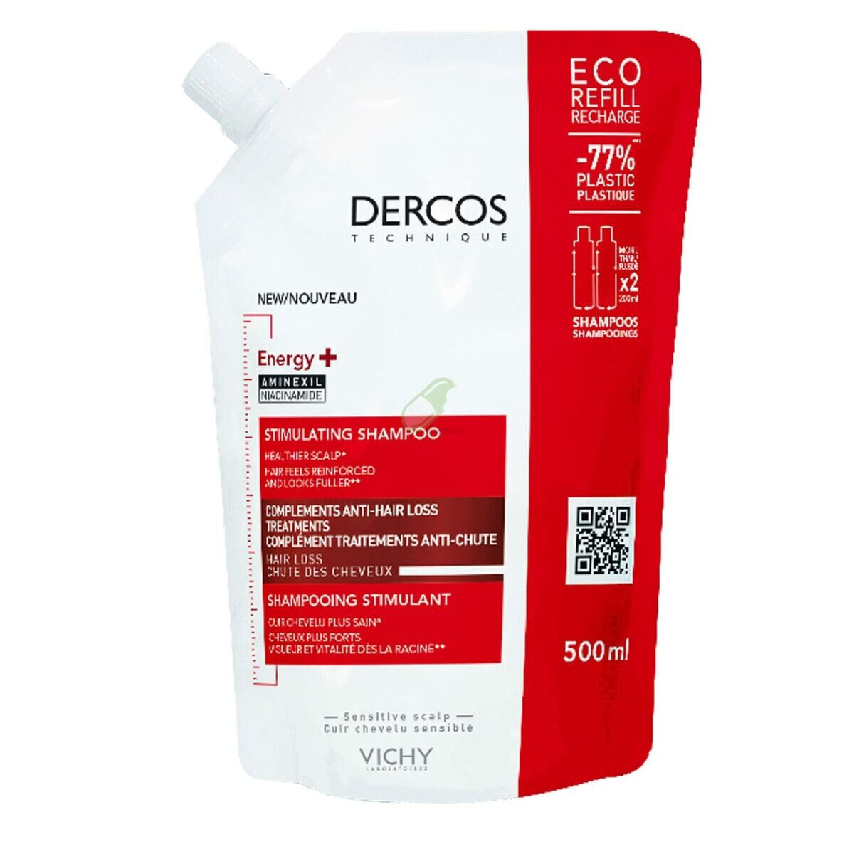 Шампунь против выпадения волос Vichy Dercos Energy+ перезарядка 500 ml