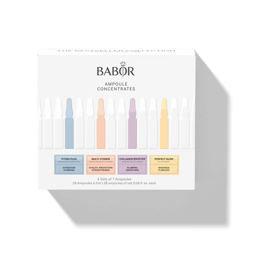 BABOR Serum Ampoules for the Face, Moisture, Regeneration, Anti-Wrinkle, Radiant Complexion, Set of 4, 7 x 2 ml, 56 ml