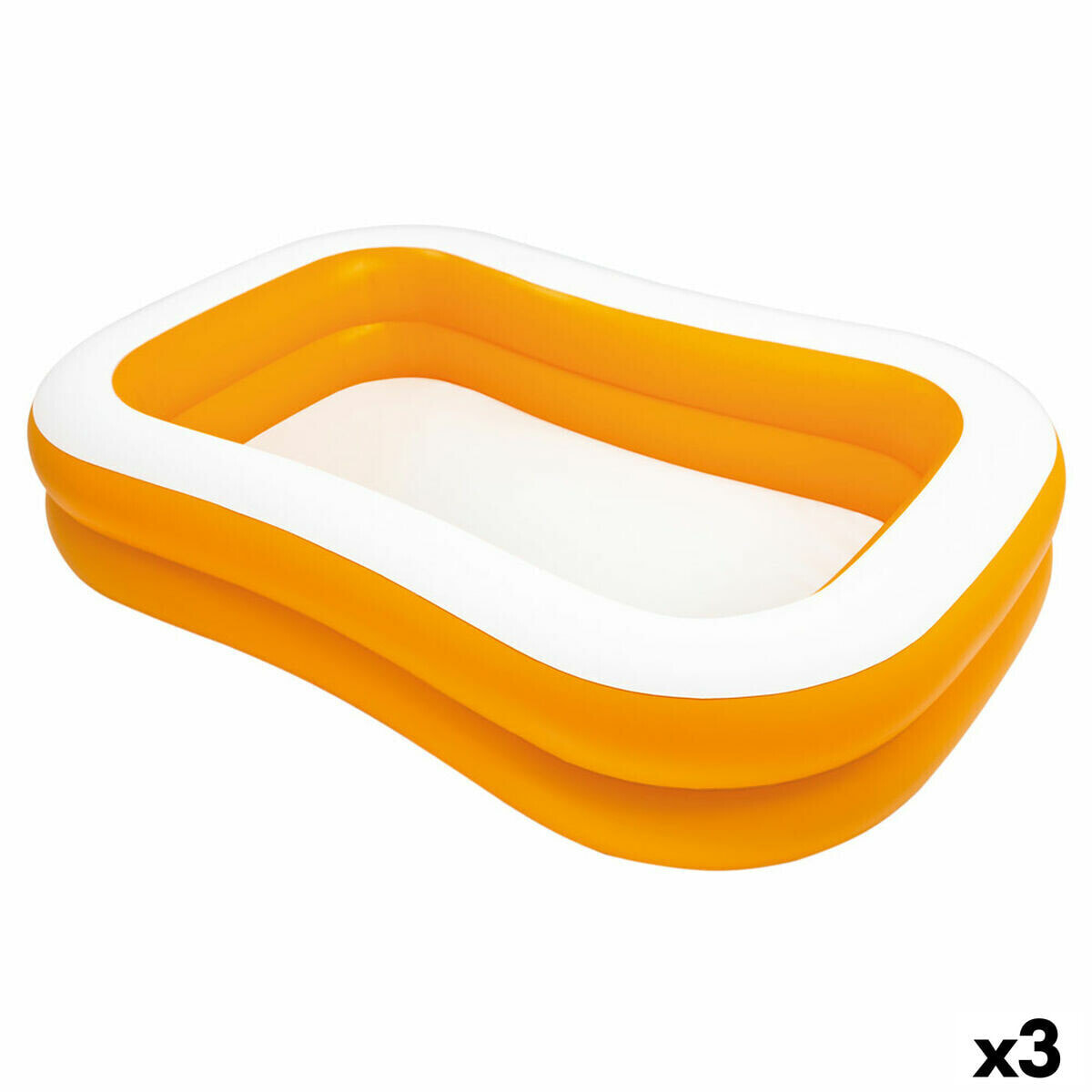 Inflatable pool Intex Mandarin Orange 600 L 229 x 48 x 152 cm (3 Units)