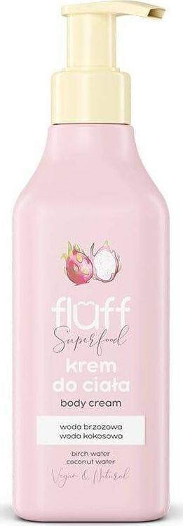 Fluff Super Food Moisturising Body Cream Увлажняющий крем для тела с ароматом драконьего фрукта для сухой и тусклой кожи 200 мл