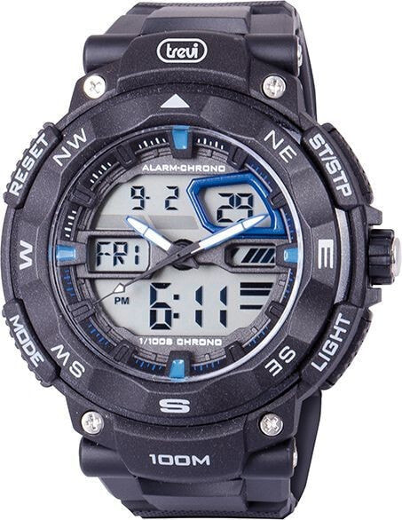 Мужские электронные наручные часы черные Zegarek Trevi SG320 Racer