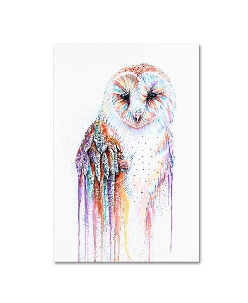 Trademark Global michelle Faber 'Barred Rainbow Owl' Canvas Art - 19
