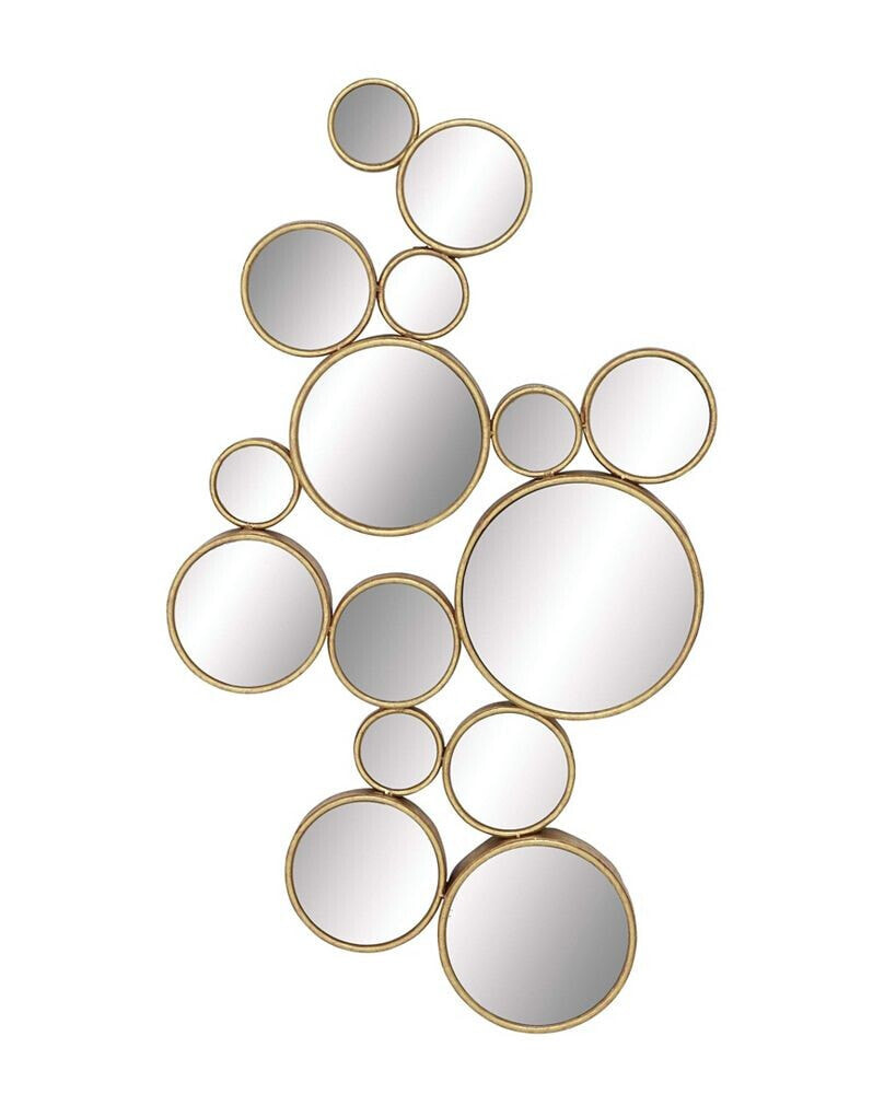CosmoLiving by Cosmopolitan Gold Contemporary Metal Wall Mirror, 40 x 22