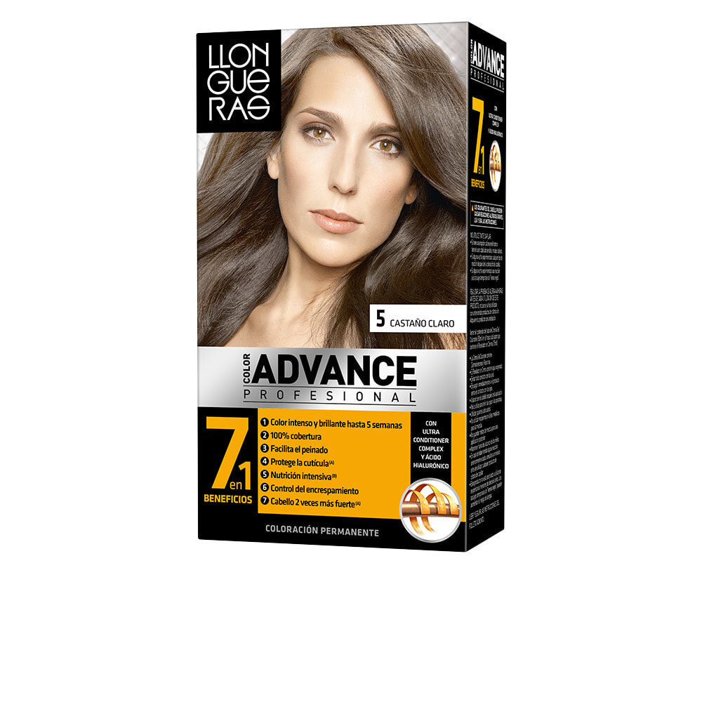 Llongueras Color Advance Permanent Hair Color No. 5 Light Brown Перманентная краска для волос, оттенок светло-коричневый