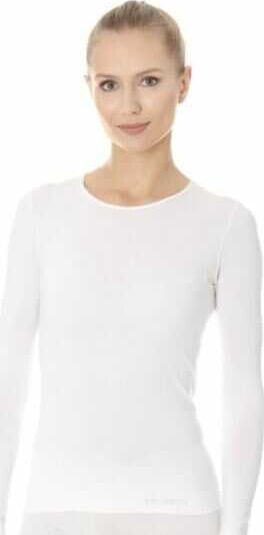 Женская спортивная футболка или топ Brubeck LS00900A Koszulka damska z długim rękawem COMFORT COTTON biały XL