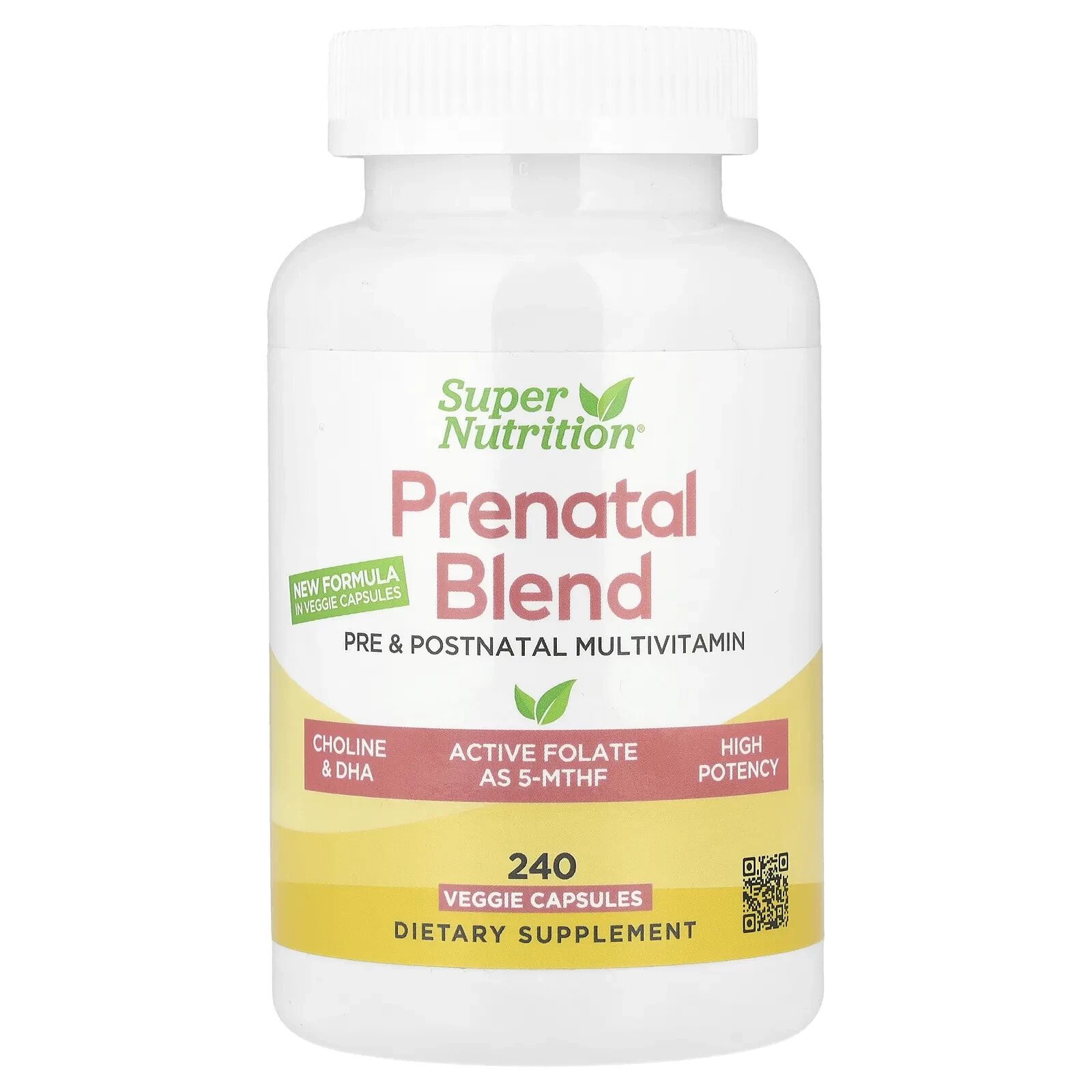 Prenatal Multivitamin with Super Greens & Spices, 240 Veggie Capsules