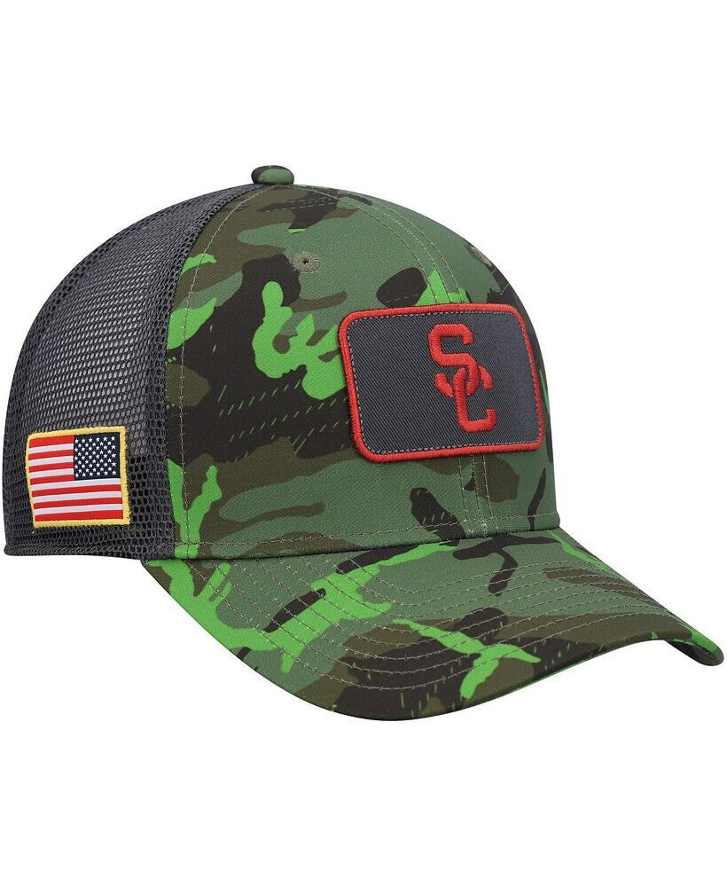 Nike men's Camo, Black Usc Trojans Classic99 Veterans Day Trucker Snapback Hat