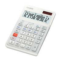 Casio JE-12E-WE - Desktop - Basic - 12 digits - Battery/Solar - White