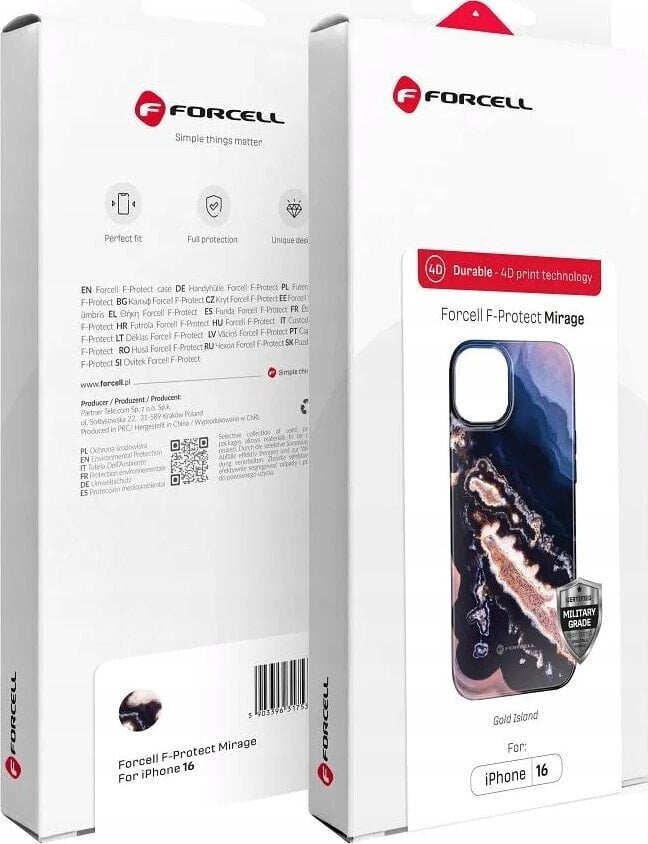 ForCell FORCELL F-PROTECT Mirage, Military Drop-Test futerał kompatybilny z MagSafe do IPHONE 16 PRO MAX gold island