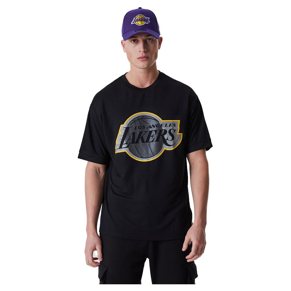 NEW ERA NBA Os Outline Mesh Los Angeles Lakers Short Sleeve T-Shirt