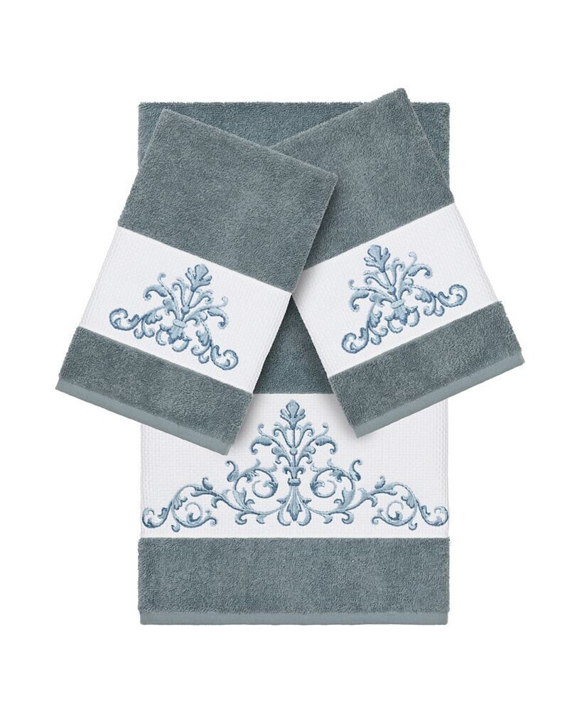 Linum Home turkish Cotton Scarlet 4-Pc. Embellished Bath Towel Set