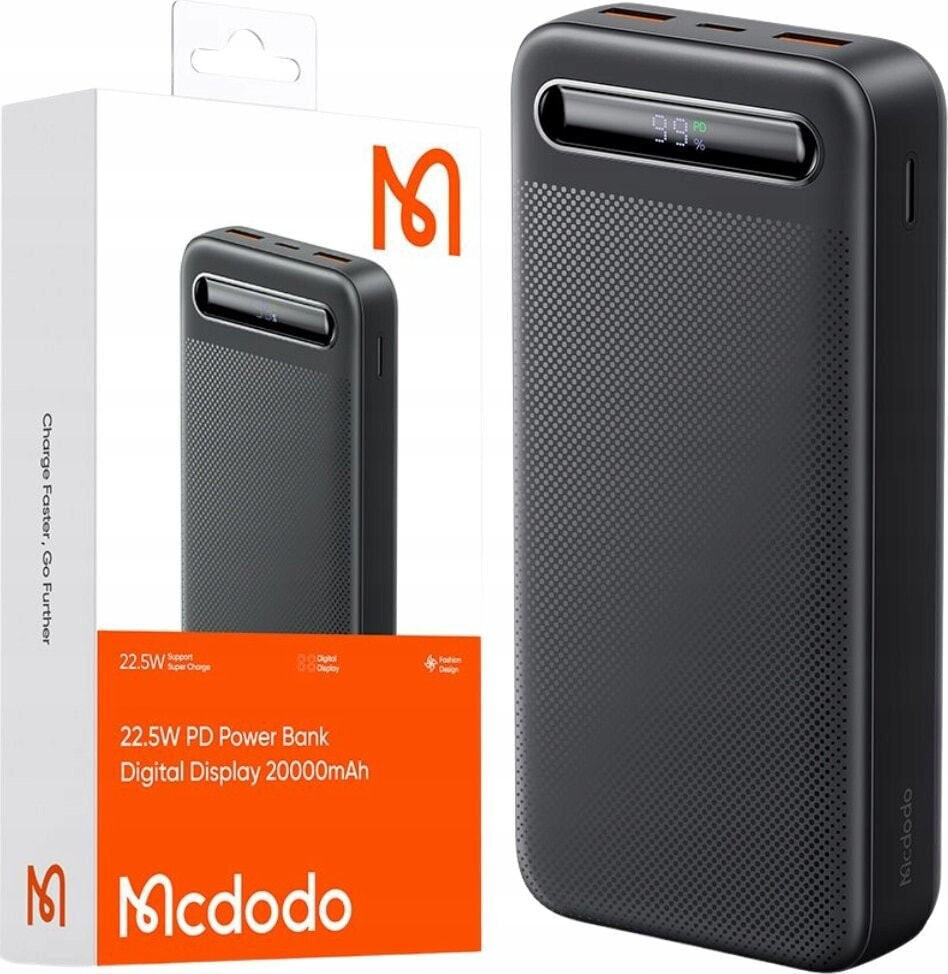 Powerbank Mcdodo Power Bank Mcdodo MC-3891 Digital Display 20000mAh, 22.5W do D (czarny)