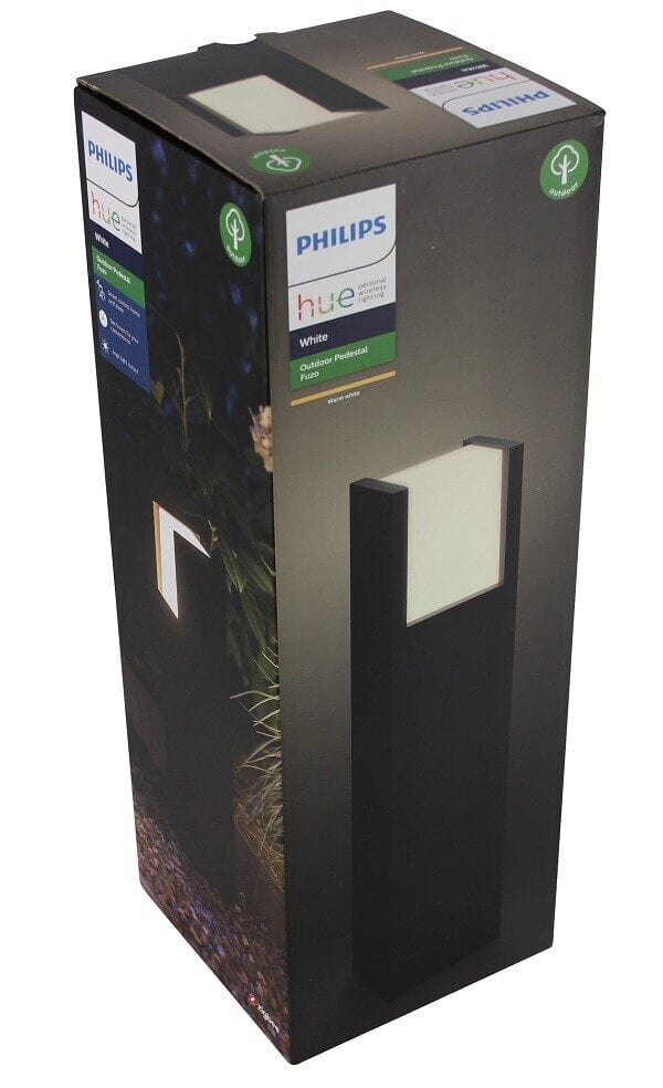 Philips Hue White Fuzo Outdoor Sockelleuchte quadratisch schwarz