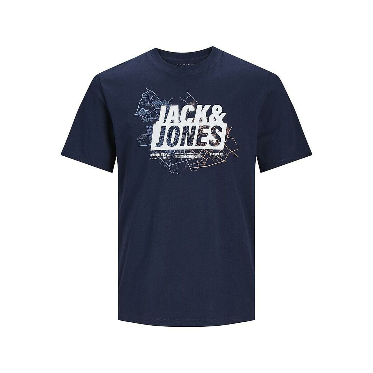 Men’s Short Sleeve T-Shirt Jack & Jones LOGO TEE SS 12252376 Navy Blue