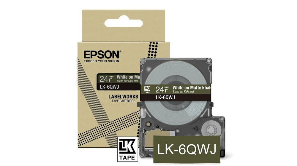 Epson LK-6QWJ Хаки, Белый C53S672090