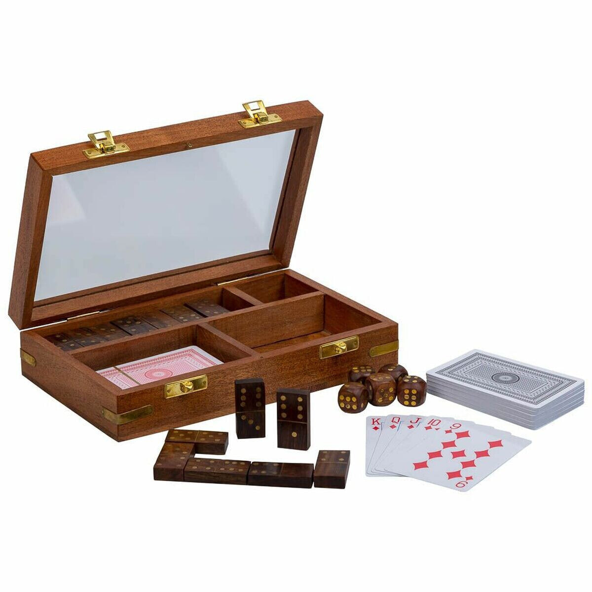 Set of traditional games Alexandra House Living Brown 12 x 5 x 15 cm 3-in-1