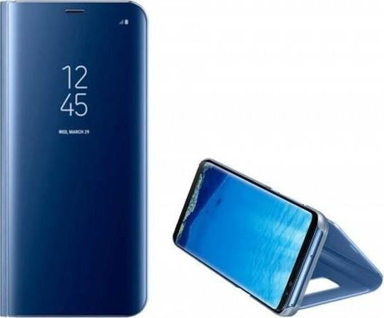 Etui Clear View Samsung A22 LTE A225 niebieski/blue