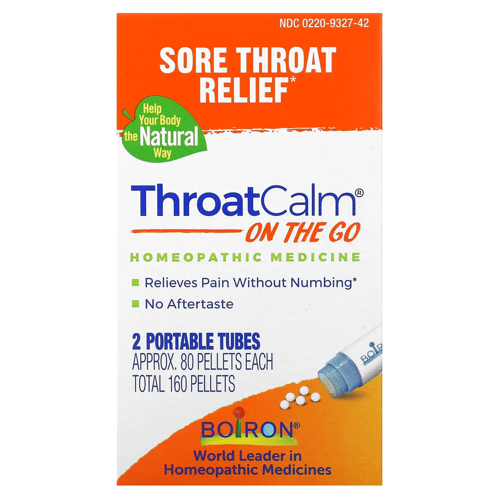 ThroatCalm On The Go, 2 Portables Tubes, 80 Pellets Each