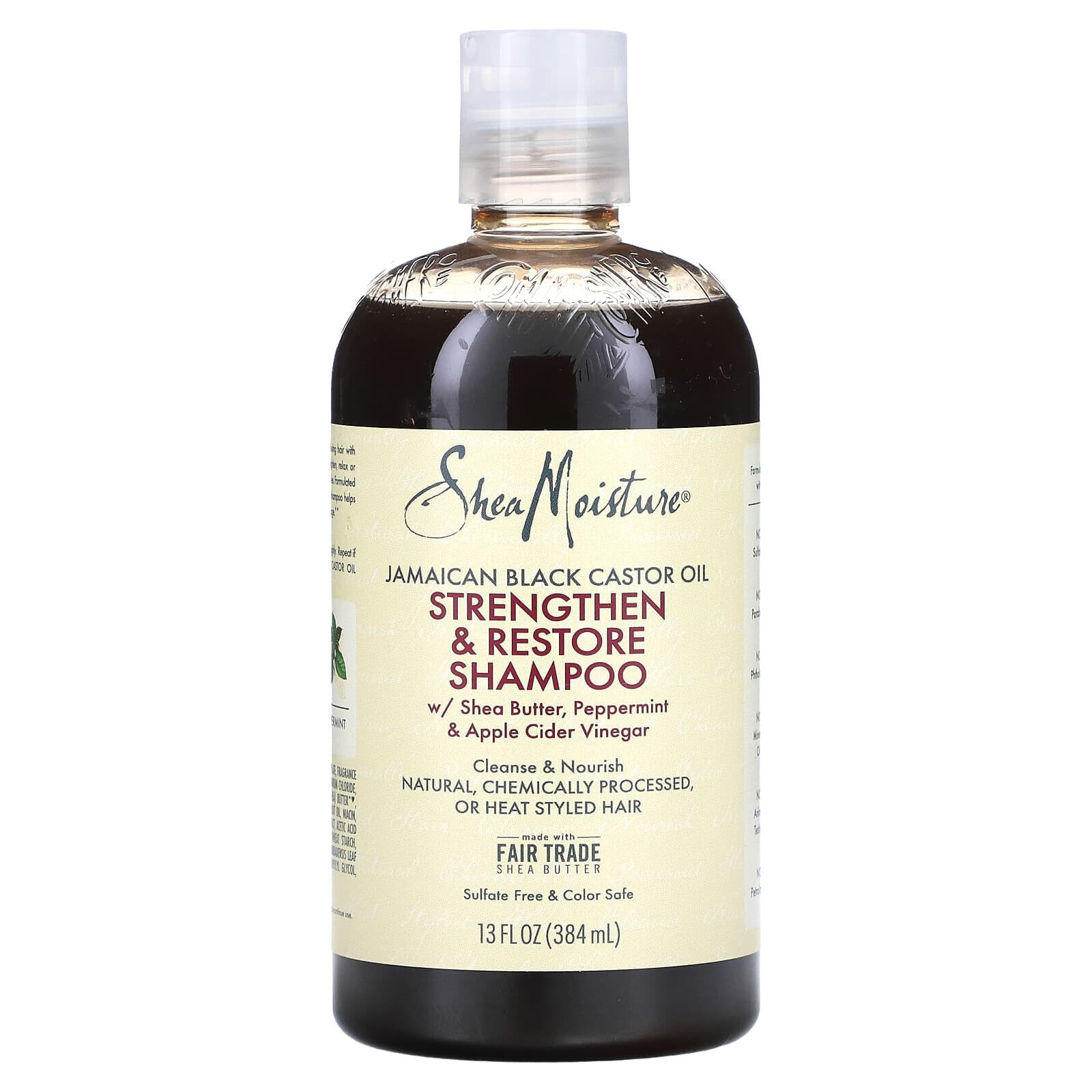 SheaMoisture Strengthen & Restore Shampoo Укрепляющий и восстанавливающий шампунь с касторовым маслом