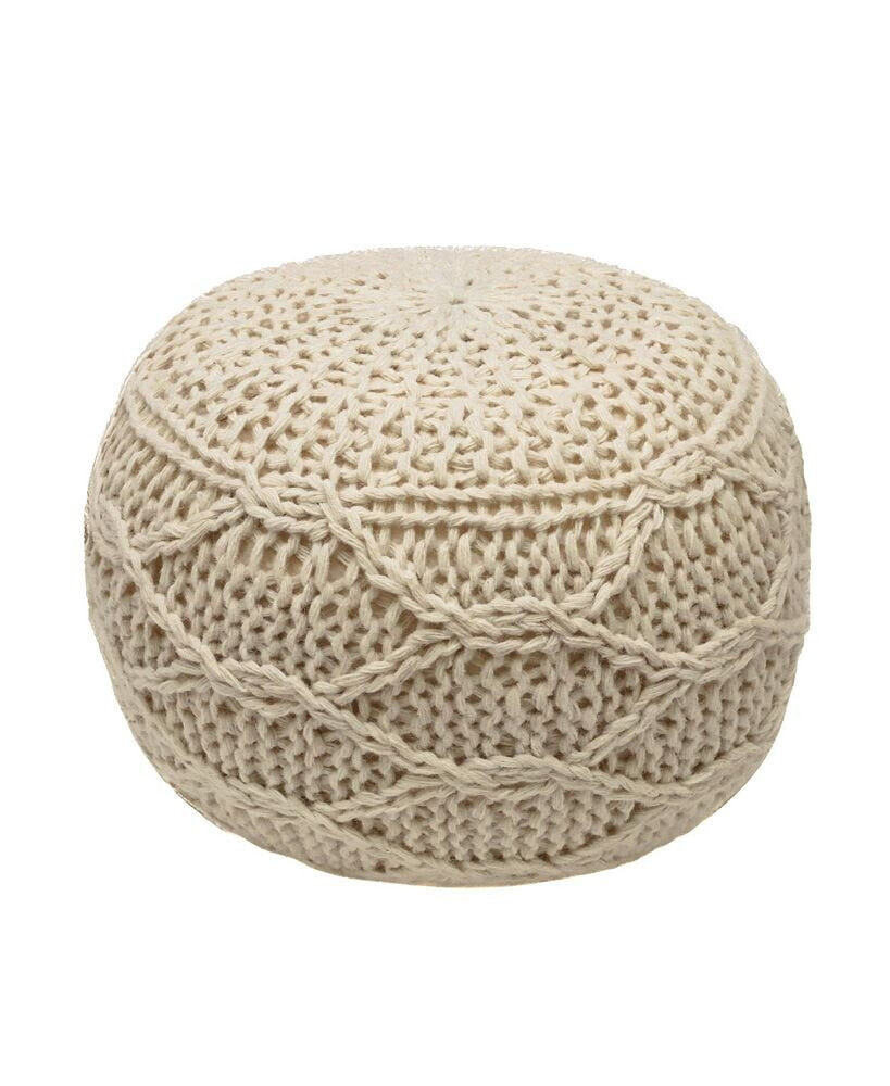 Noble House morven Handmade Boho Pouf