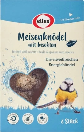 Vogelfutter Meisenknödel mit Insekten, 6 St