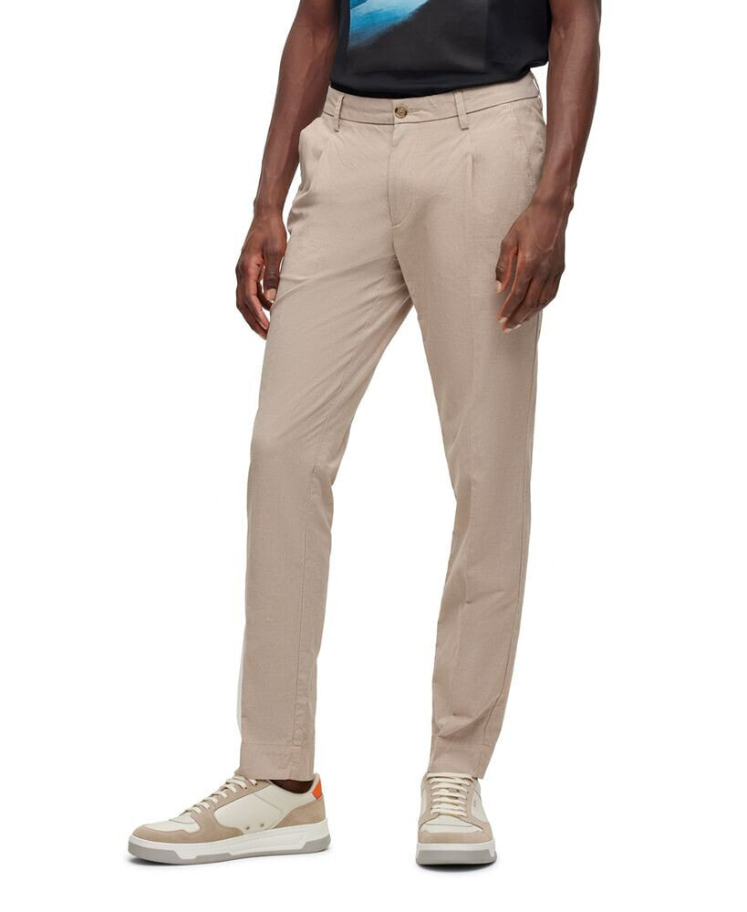 Hugo Boss men's Patterned Slim-Fit Trousers