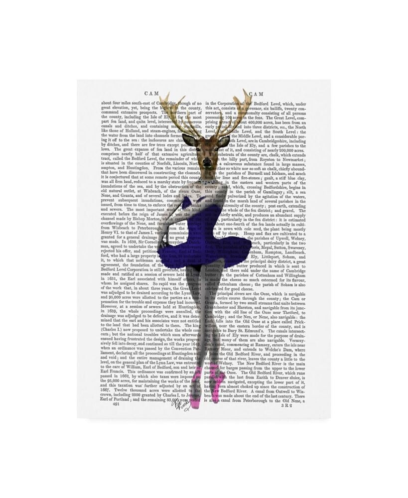 Trademark Global fab Funky Ballet Deer in Blue Canvas Art - 27