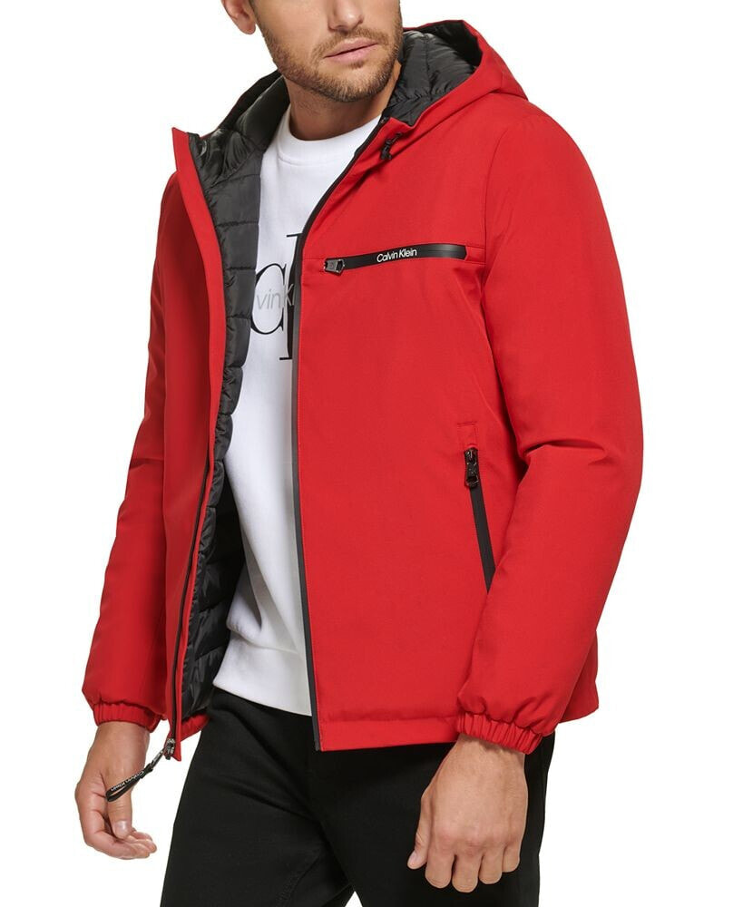 Calvin Klein men's Infinite Stretch Water-Resistant Hooded Jacket