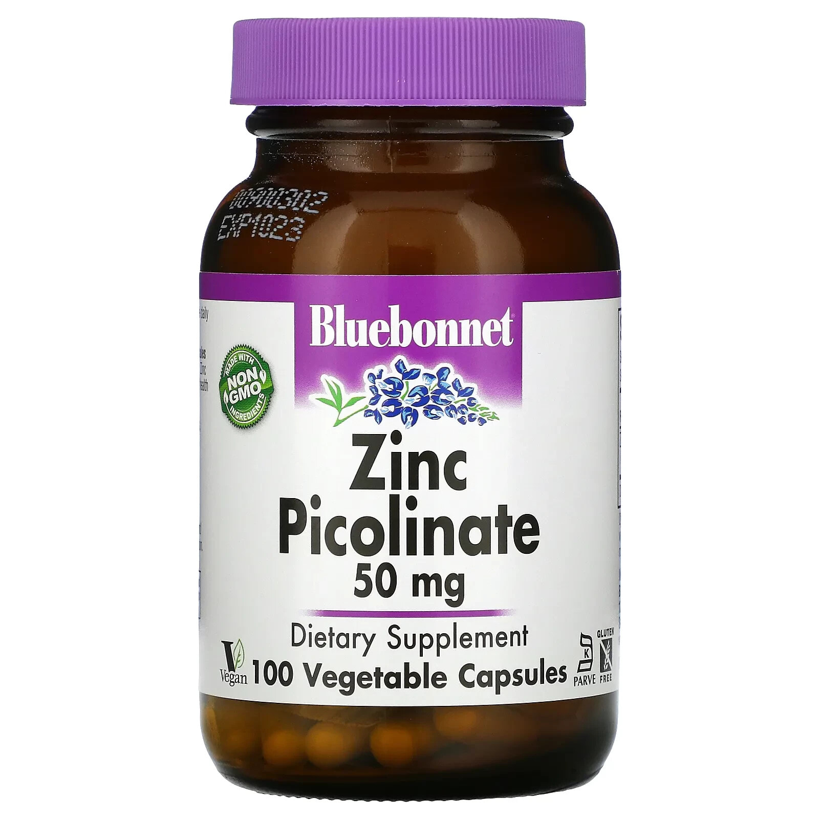 Bluebonnet Nutrition, Zinc Picolinate, 50 mg, 100 Vegetable Capsules